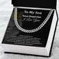To My Son - Cuban Link Chain
