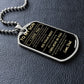 To My Son - Dog Tag Necklace