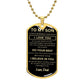 To My Son - Dog Tag Necklace