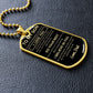 To My Son - Dog Tag Necklace
