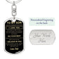 To My Son, Love Dad - Graphic Dog Tag Keychain