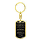 To My Son, Love Dad - Graphic Dog Tag Keychain