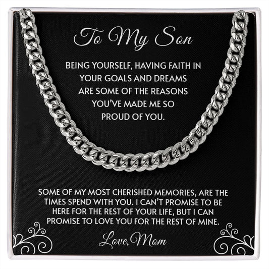 To My Son - Cuban Link Chain