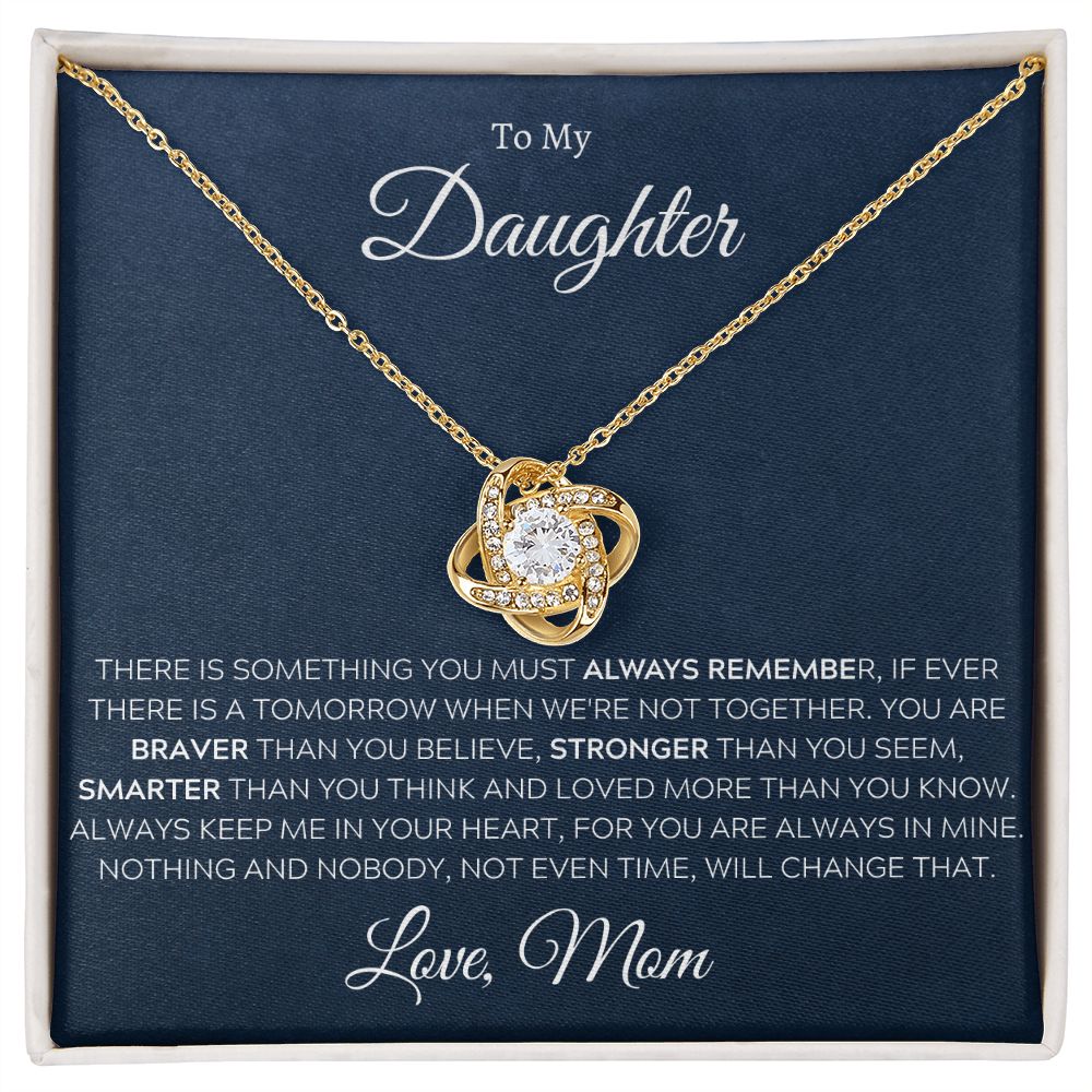 To My Daughter (a) - Love Knot Necklace