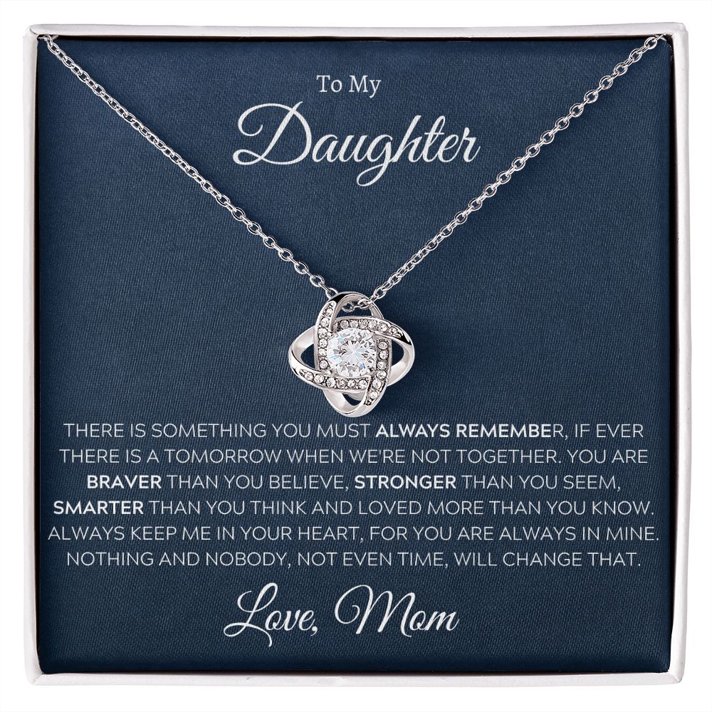To My Daughter (a) - Love Knot Necklace