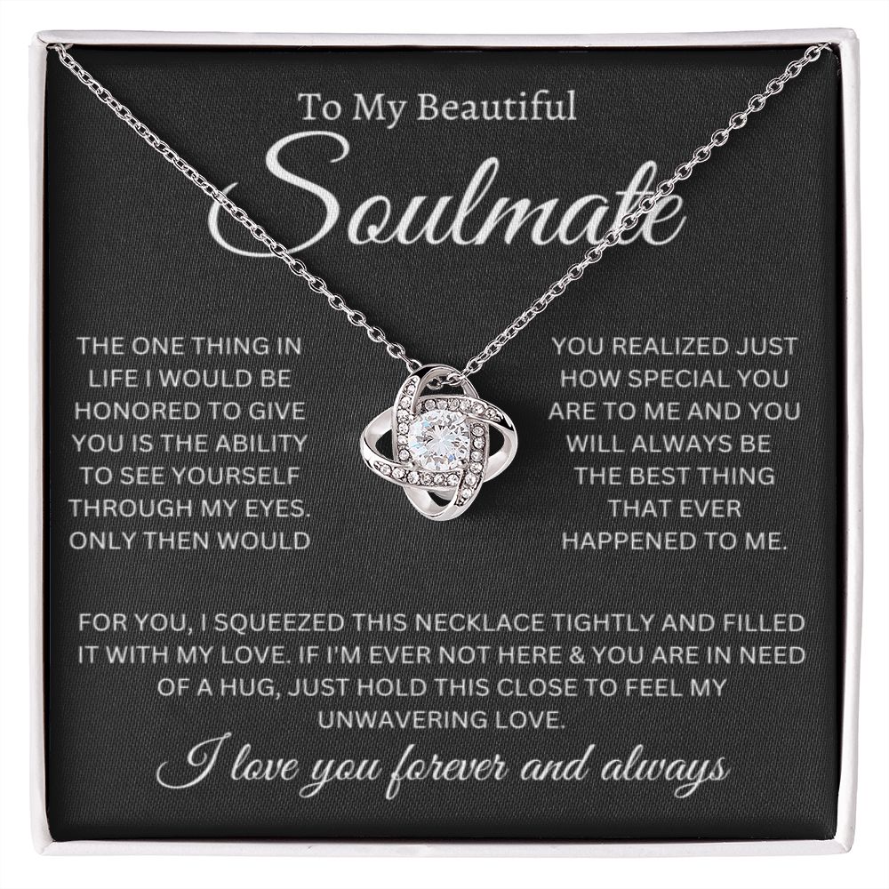 To My Soulmate - Love Knot Necklace