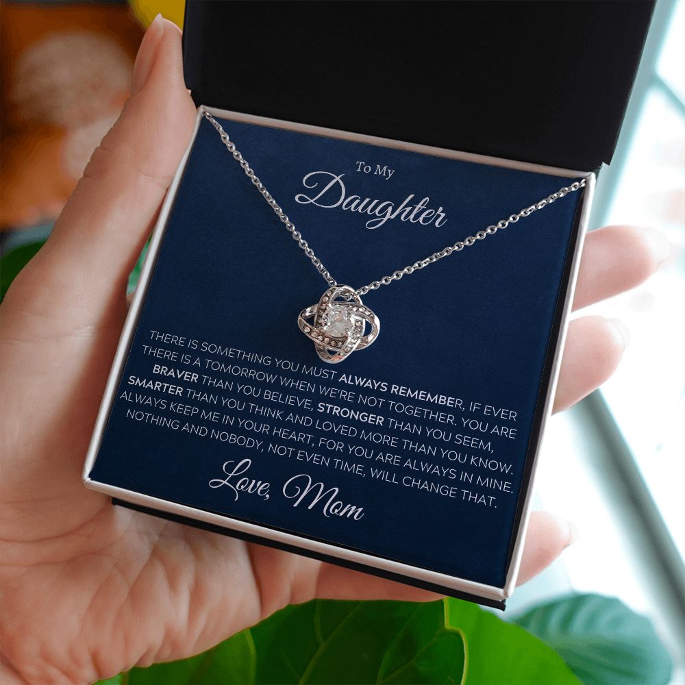 To My Daughter (a) - Love Knot Necklace