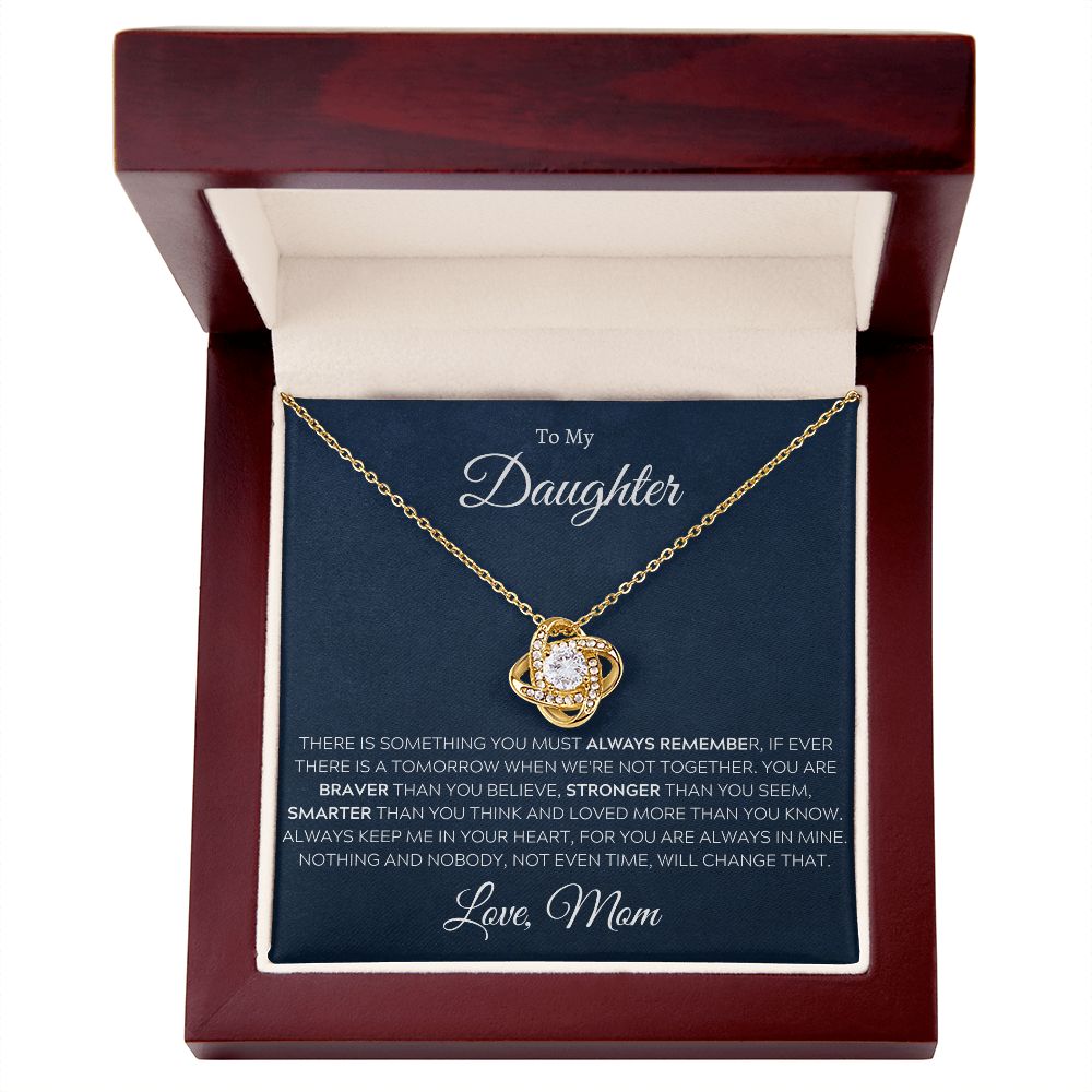 To My Daughter (a) - Love Knot Necklace