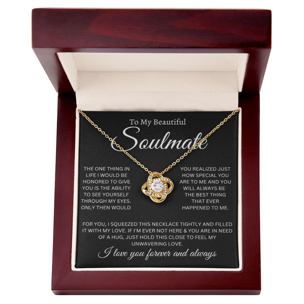 To My Soulmate - Love Knot Necklace