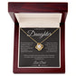 To My Beautiful Daughter, Love Dad - Love Knot Necklace