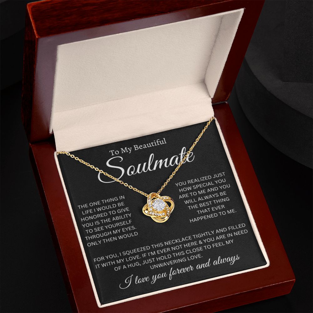 To My Soulmate - Love Knot Necklace