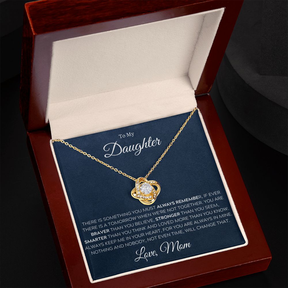 To My Daughter (a) - Love Knot Necklace