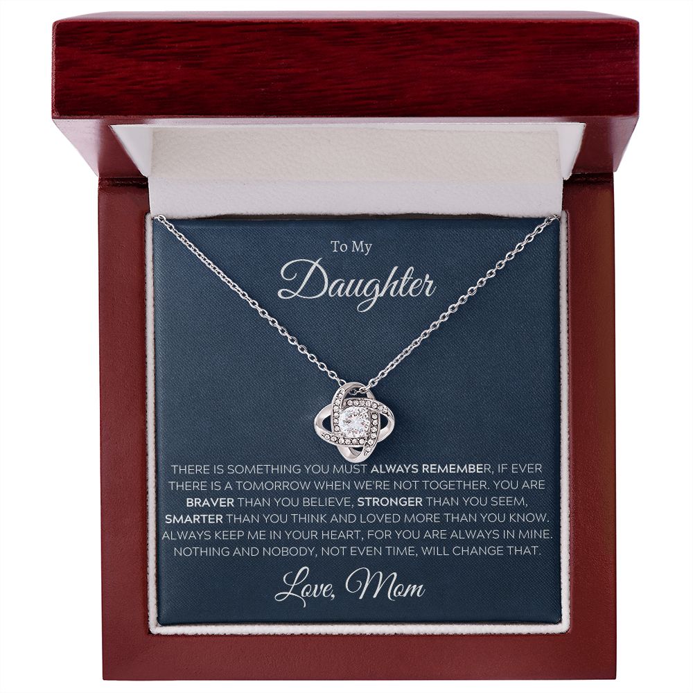 To My Daughter (a) - Love Knot Necklace