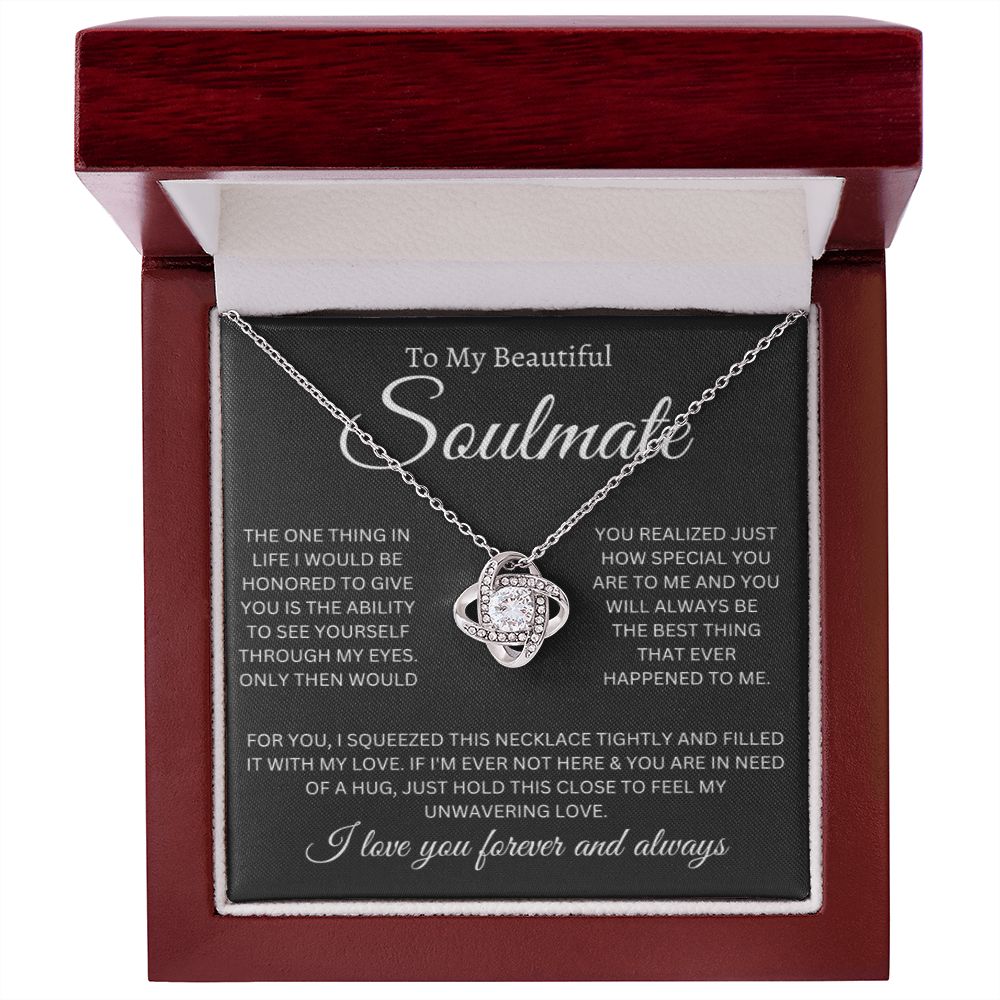 To My Soulmate - Love Knot Necklace