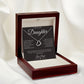 To My Beautiful Daughter, Love Dad - Delicate Heart Necklace