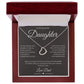 To My Beautiful Daughter, Love Dad - Delicate Heart Necklace