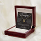 To My Beautiful Daughter, Love Dad - Delicate Heart Necklace