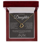 To My Beautiful Daughter, Love Dad - Delicate Heart Necklace