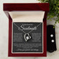 To My Soulmate Forever Love Necklace and Cubic Zirconia Earring Set