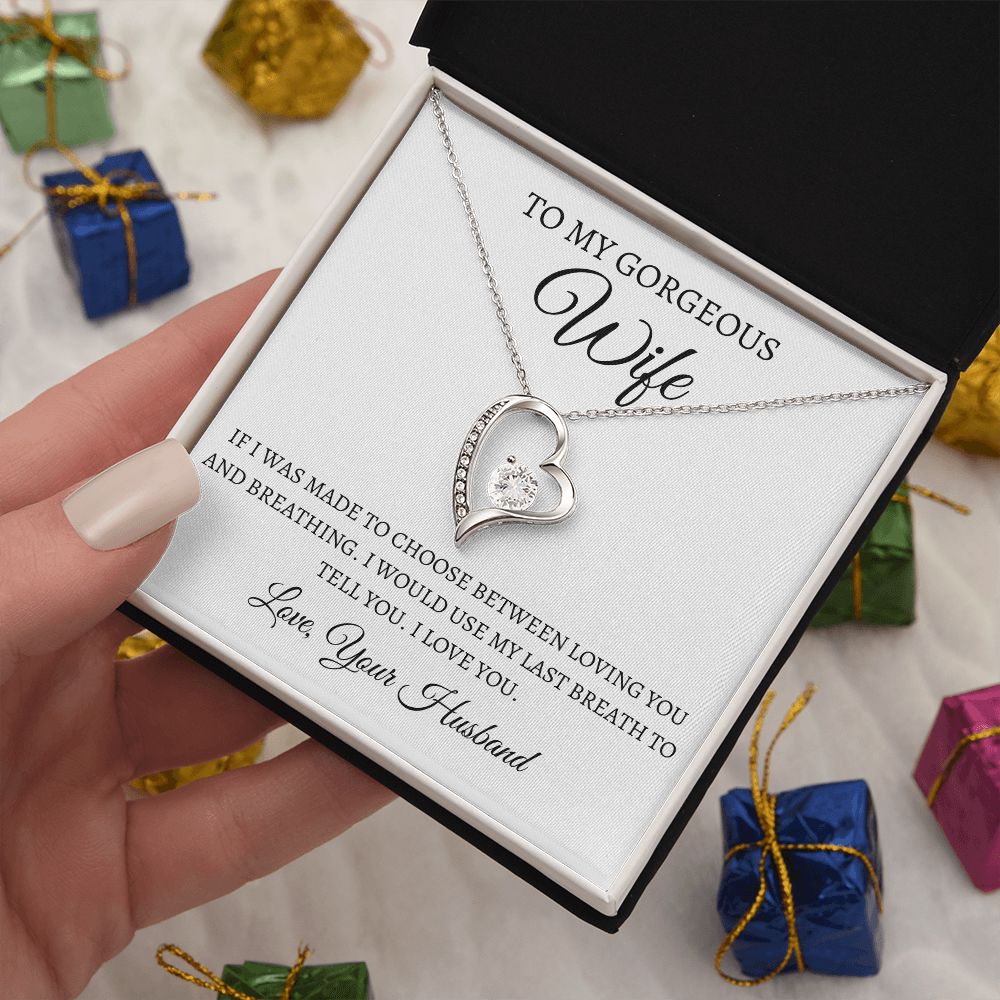 To My Gorgeous Wife - Forever Love Necklace