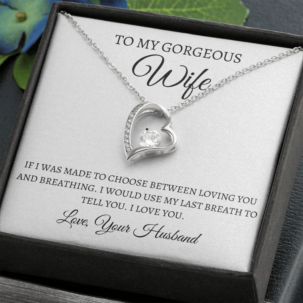 To My Gorgeous Wife - Forever Love Necklace